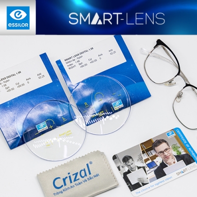 Đa tròng chống ánh sáng xanh Essilor Smartlens Blue UV Capture 1.56