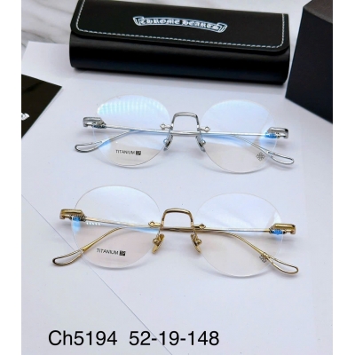 Gọng kính cận khoan CHROME HEARTS titanium V696